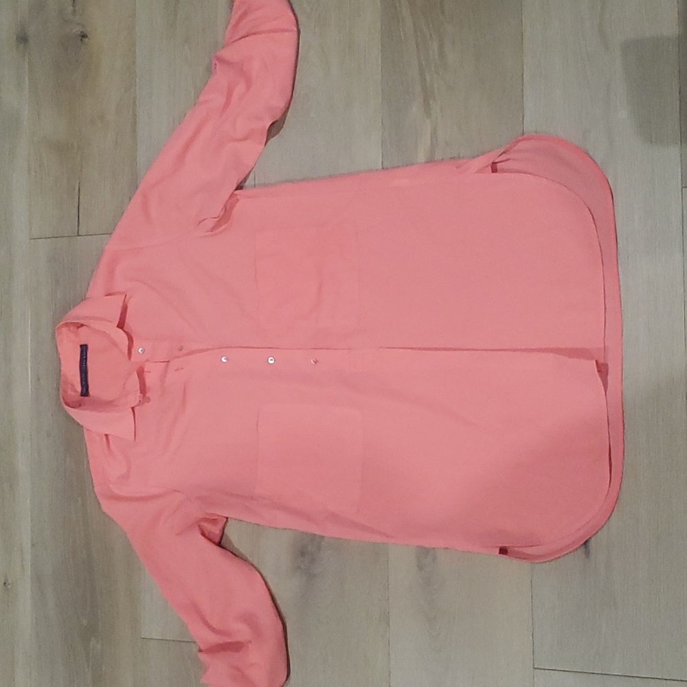 Zara Basic Women's Medium Coral Pink Tunic Shirt Dress